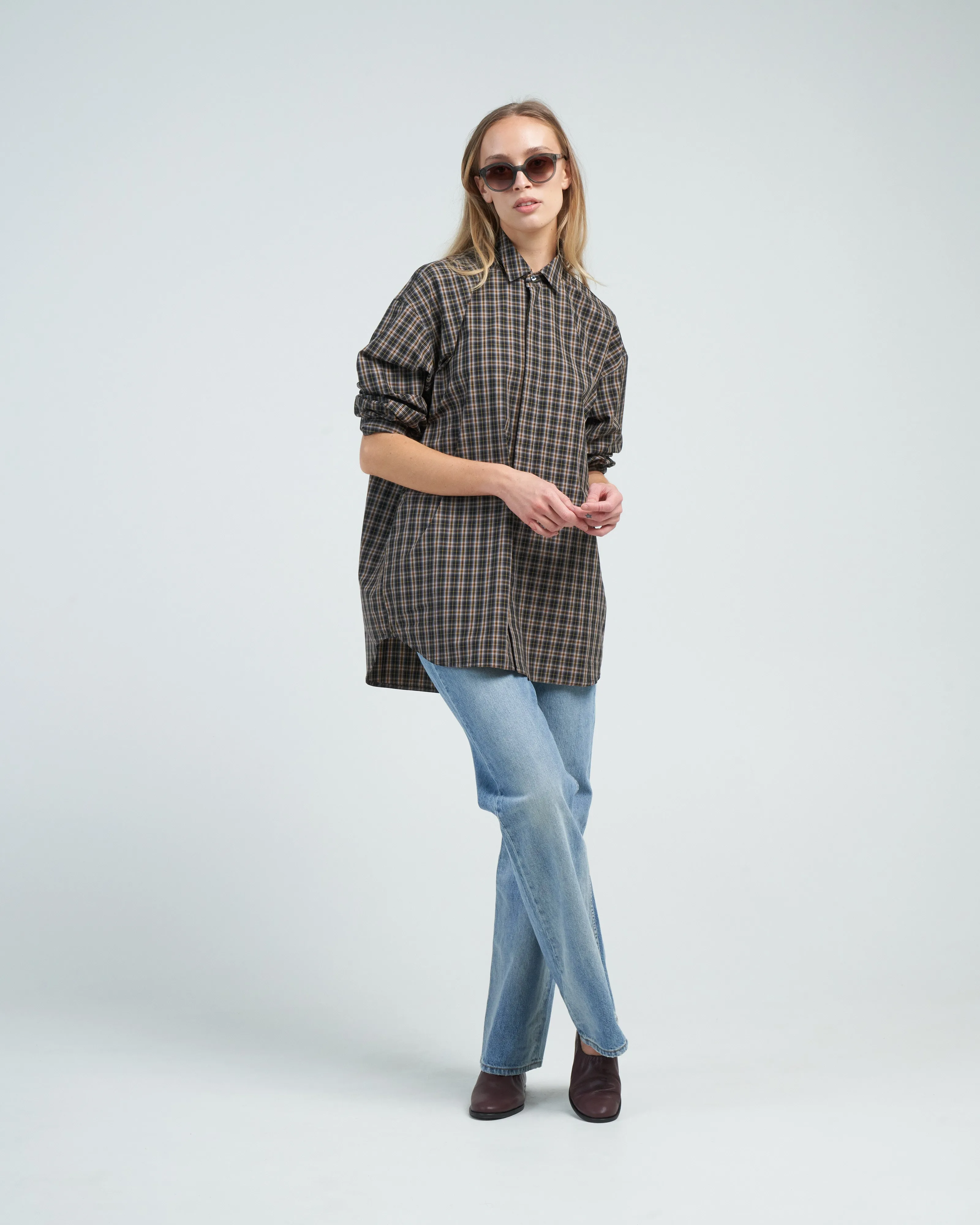 shirt w/ button placket - woven gallaway