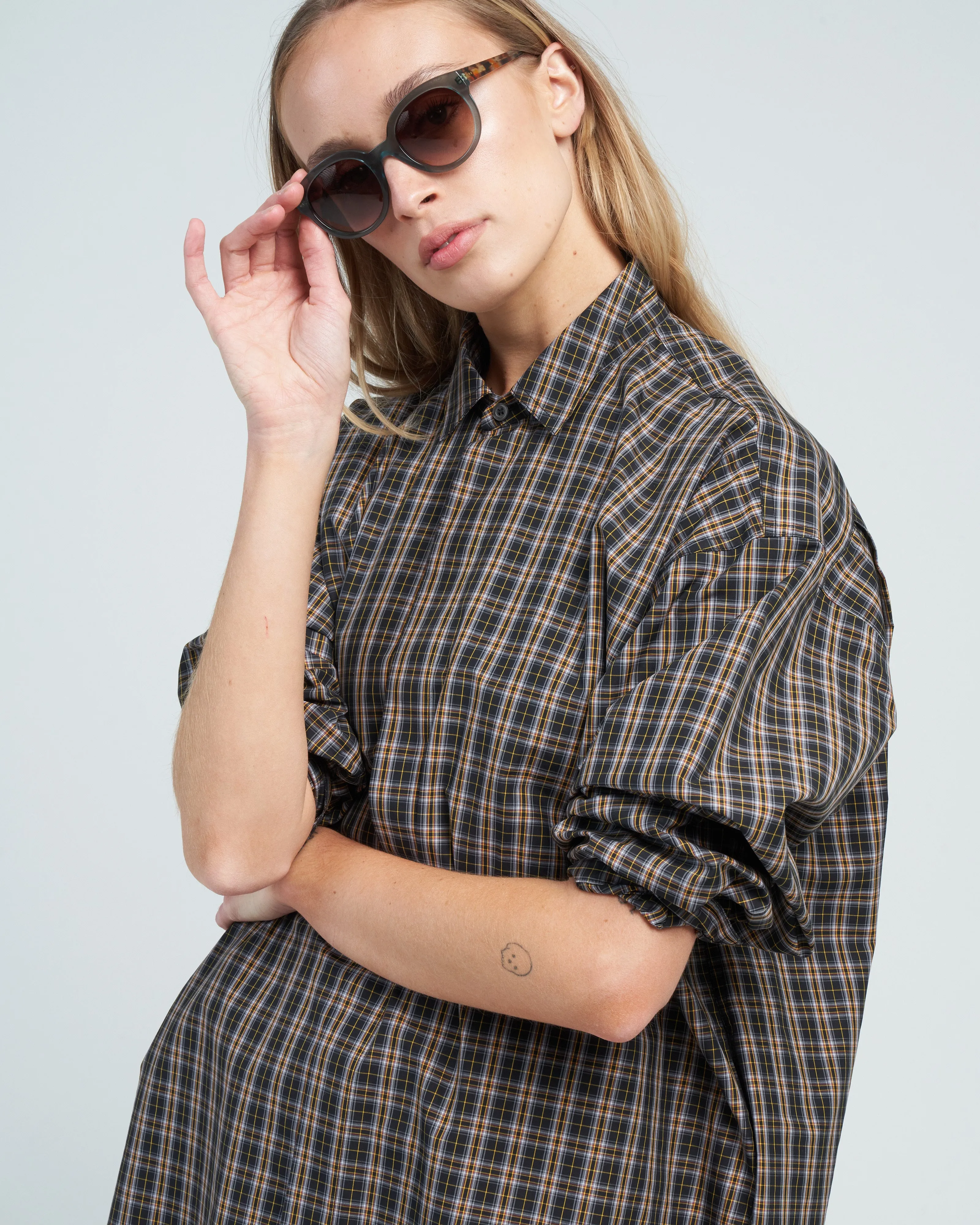 shirt w/ button placket - woven gallaway