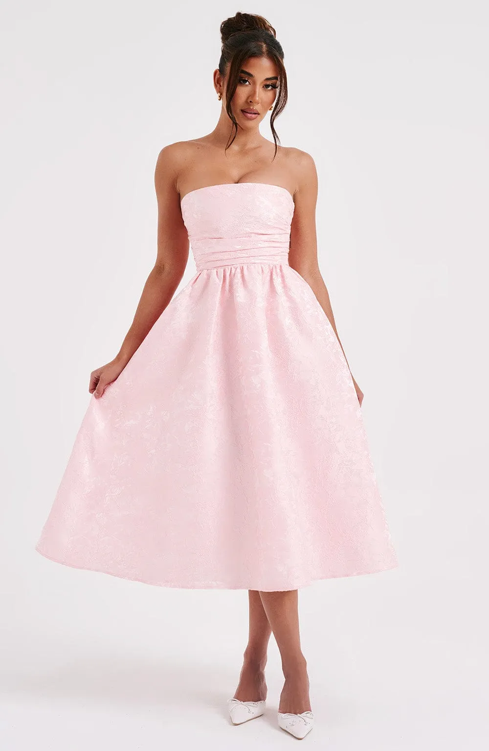 Sienna Midi Dress - Blush