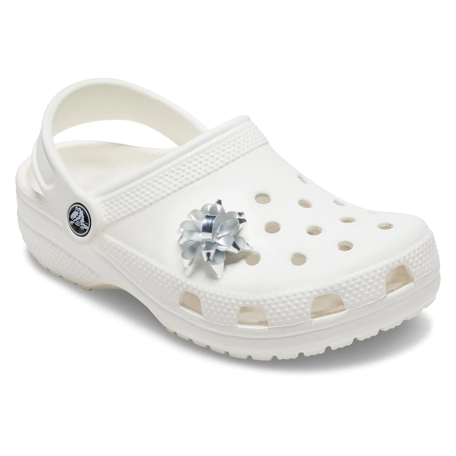 Silver Present Bow Jibbitz