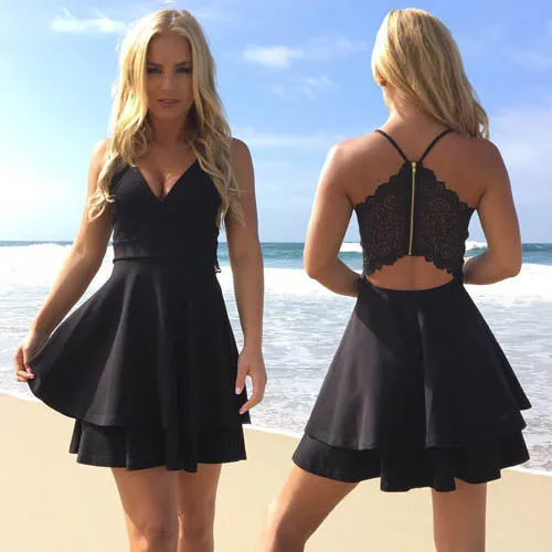 Simple Blue Spaghetti Straps V Neck Short Prom Dress Homecoming Dress, SH412