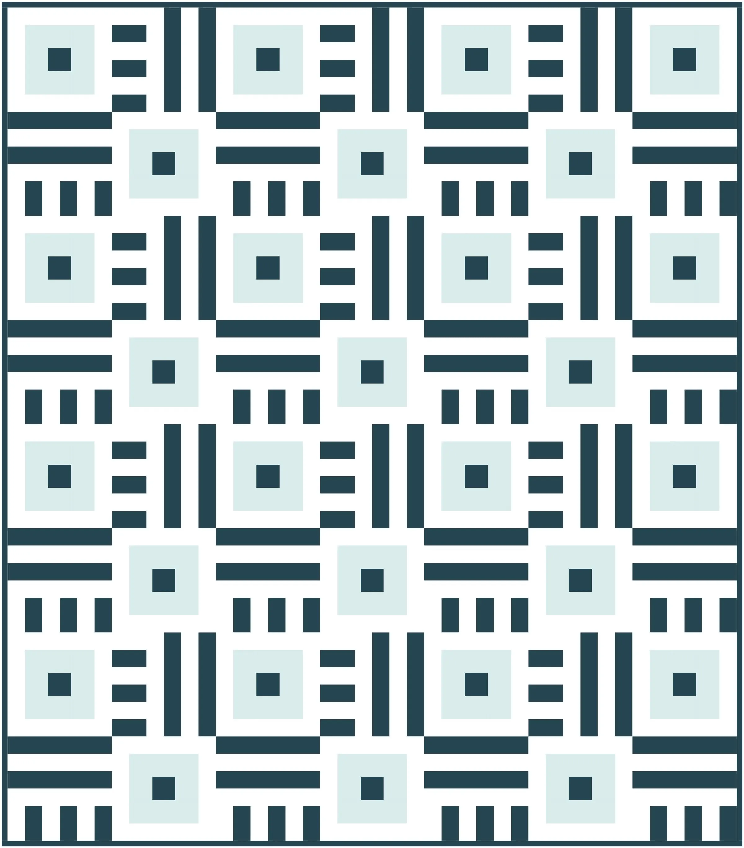 Simple Cabin Quilt Block Pattern