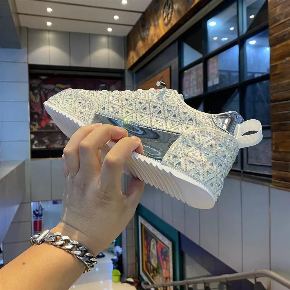 SneakLuxe™ - Diamond-Studded Sneakers for Men