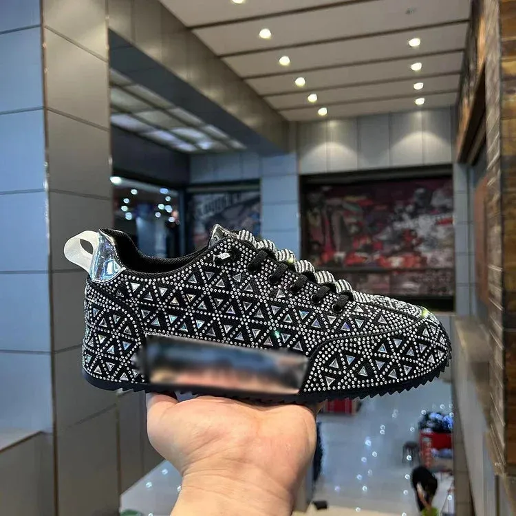 SneakLuxe™ - Diamond-Studded Sneakers for Men