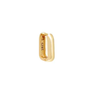 Solid Wide Square Hoop Earring
