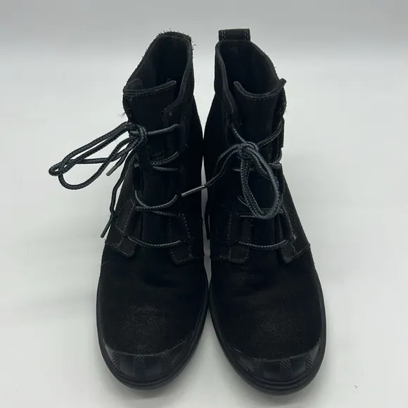 Sorel Women US 8 TORONTO booties suede leather lace up wedge NL2115