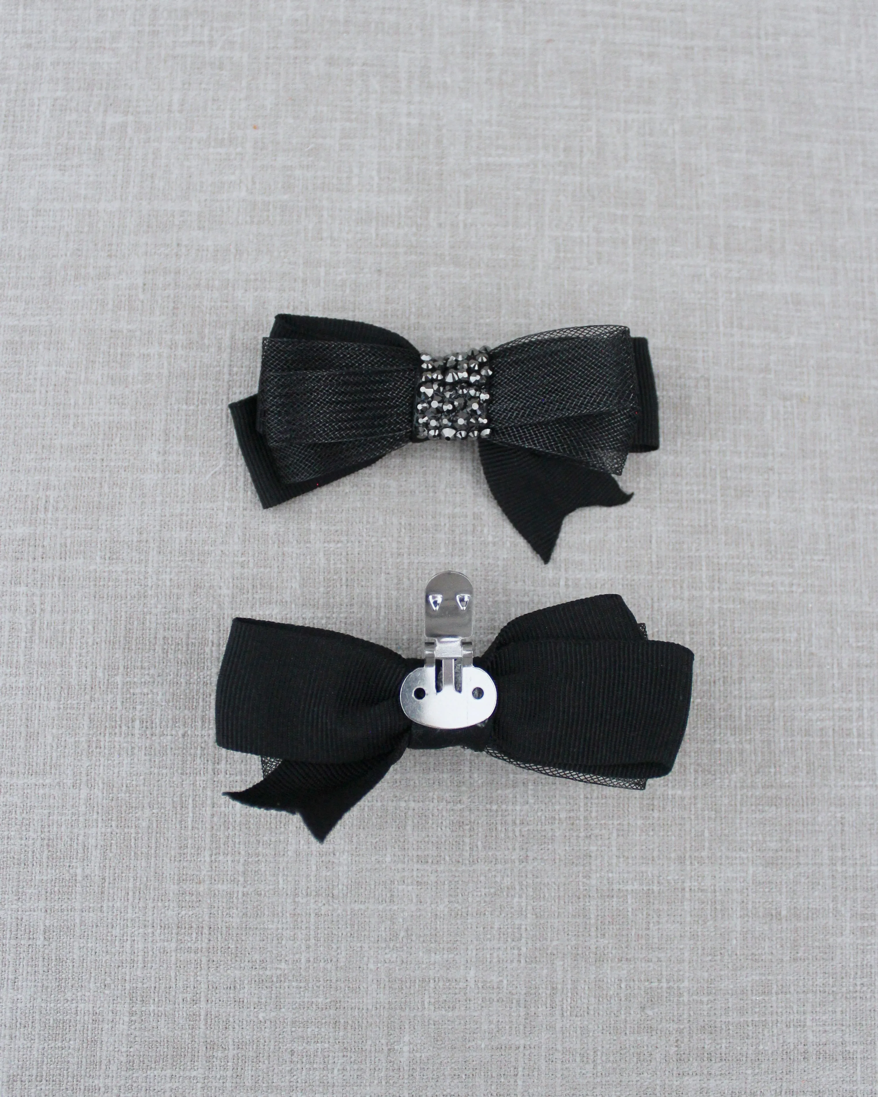 Sparkly Mesh Bow Hair Clips or Shoe Clips