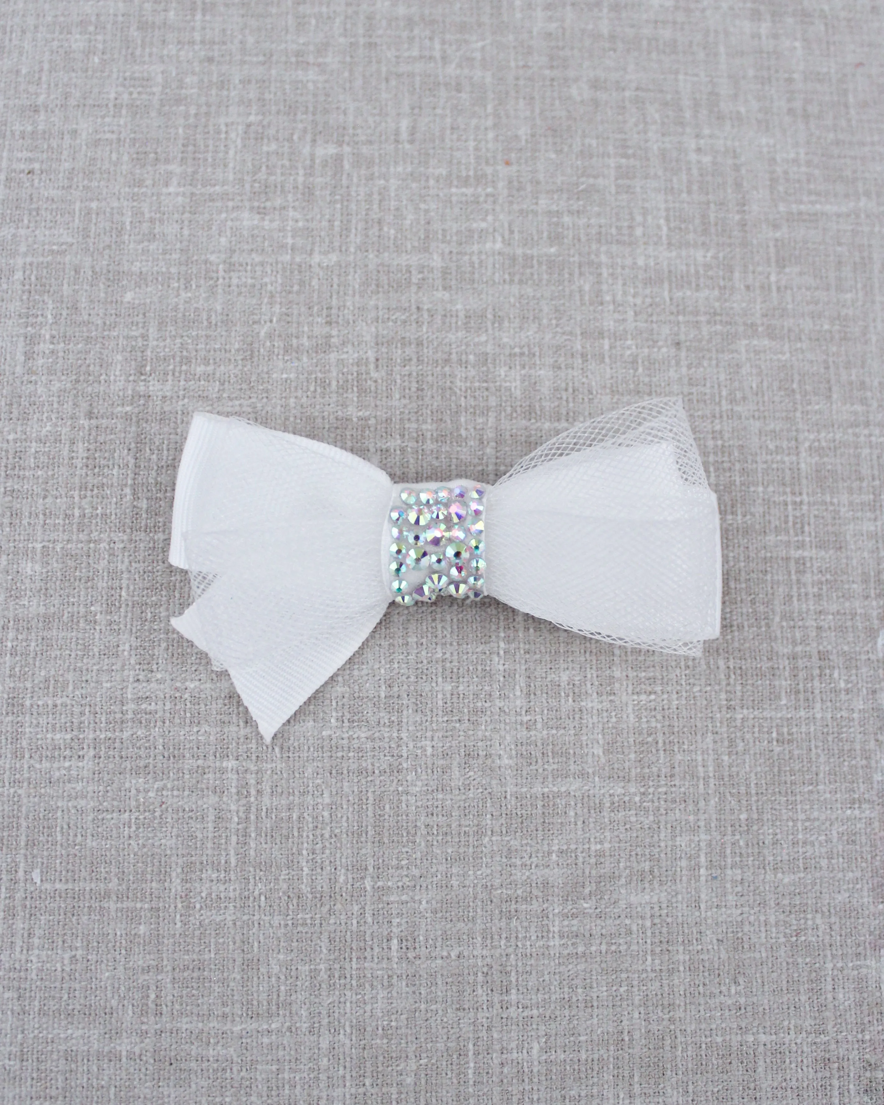 Sparkly Mesh Bow Hair Clips or Shoe Clips