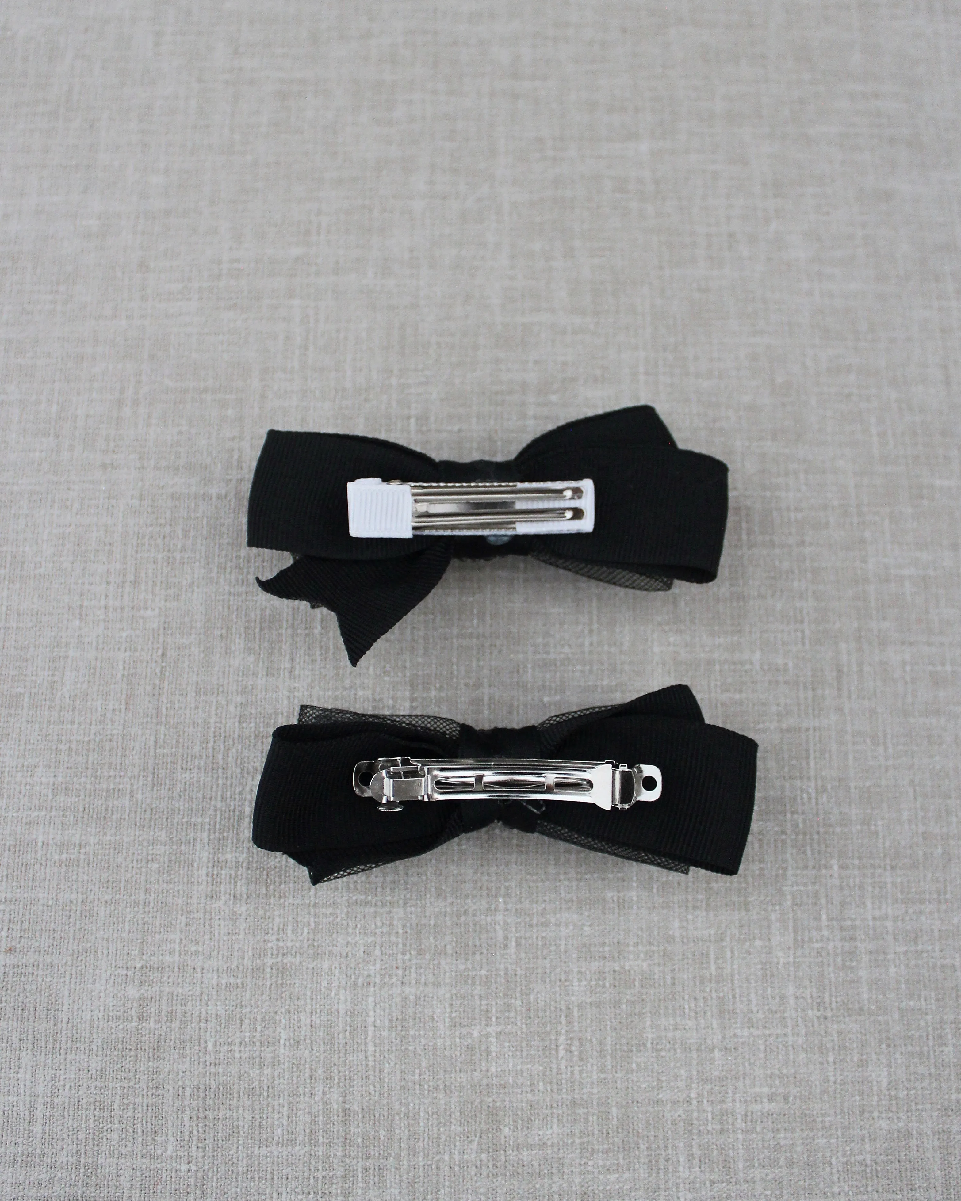 Sparkly Mesh Bow Hair Clips or Shoe Clips