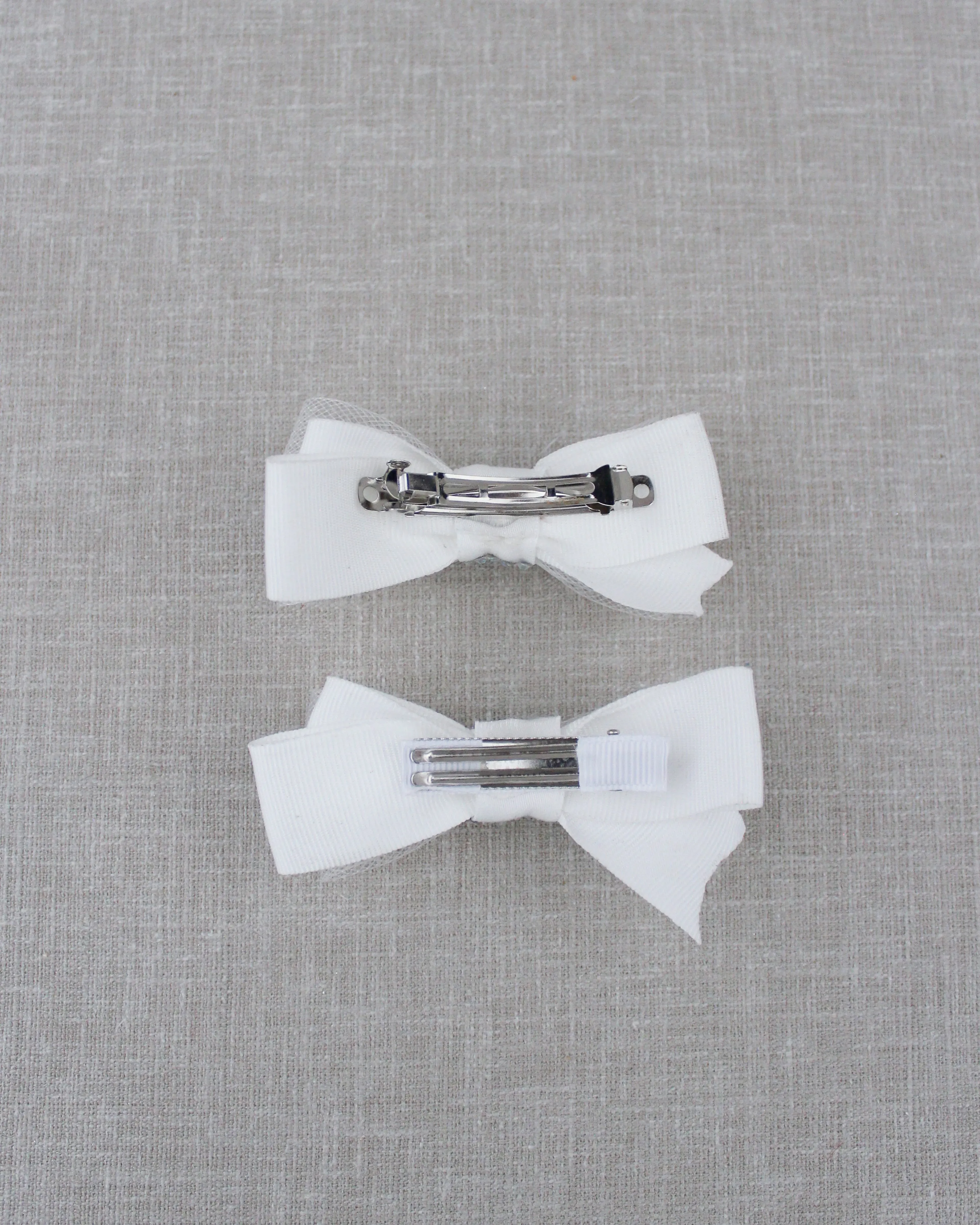 Sparkly Mesh Bow Hair Clips or Shoe Clips