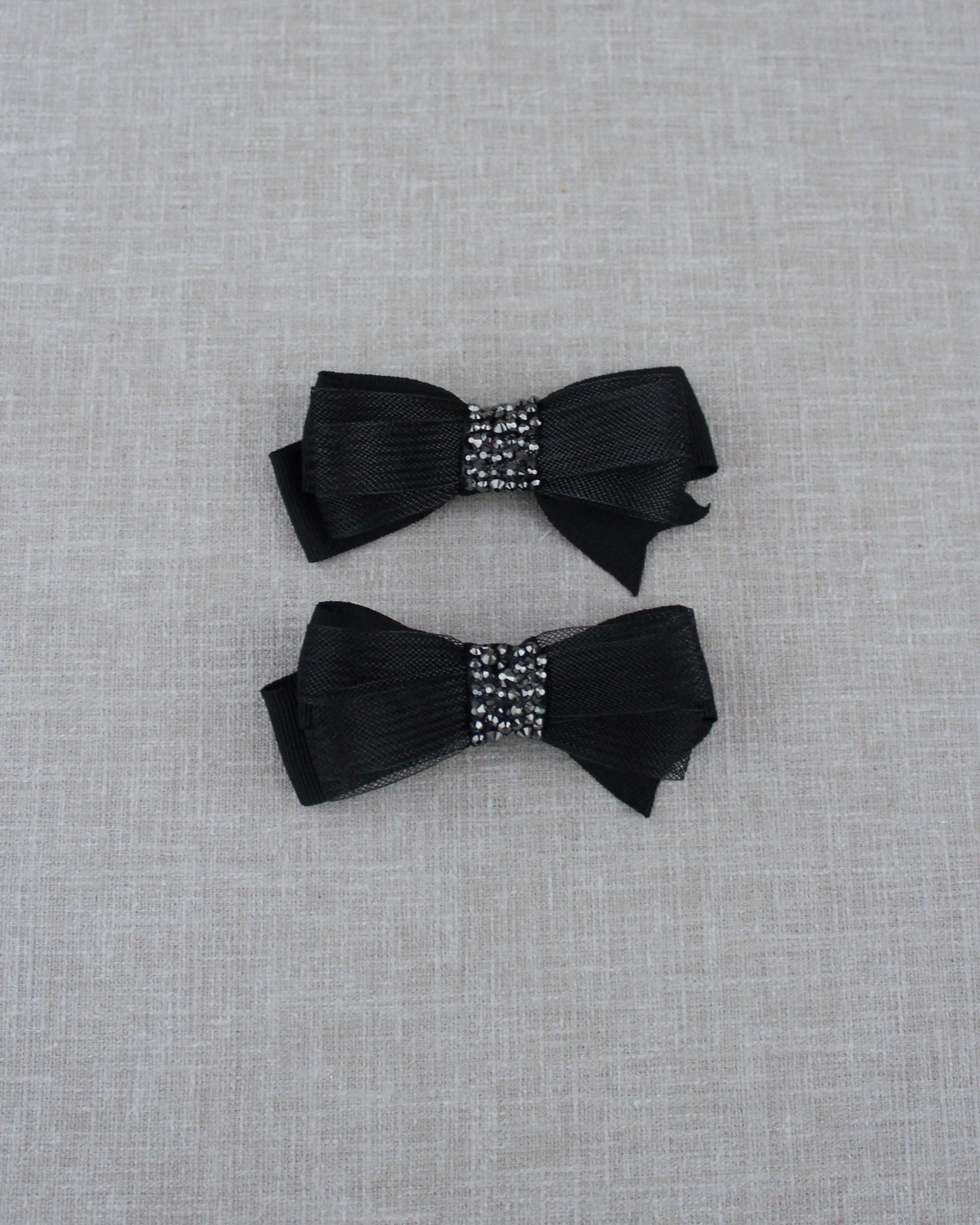 Sparkly Mesh Bow Hair Clips or Shoe Clips