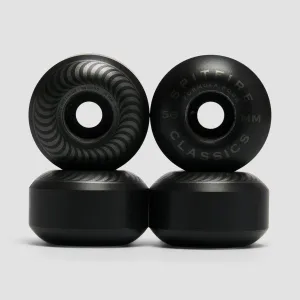 Spitfire Formula Four Classic 99DU Skateboard Wheels Black 56mm