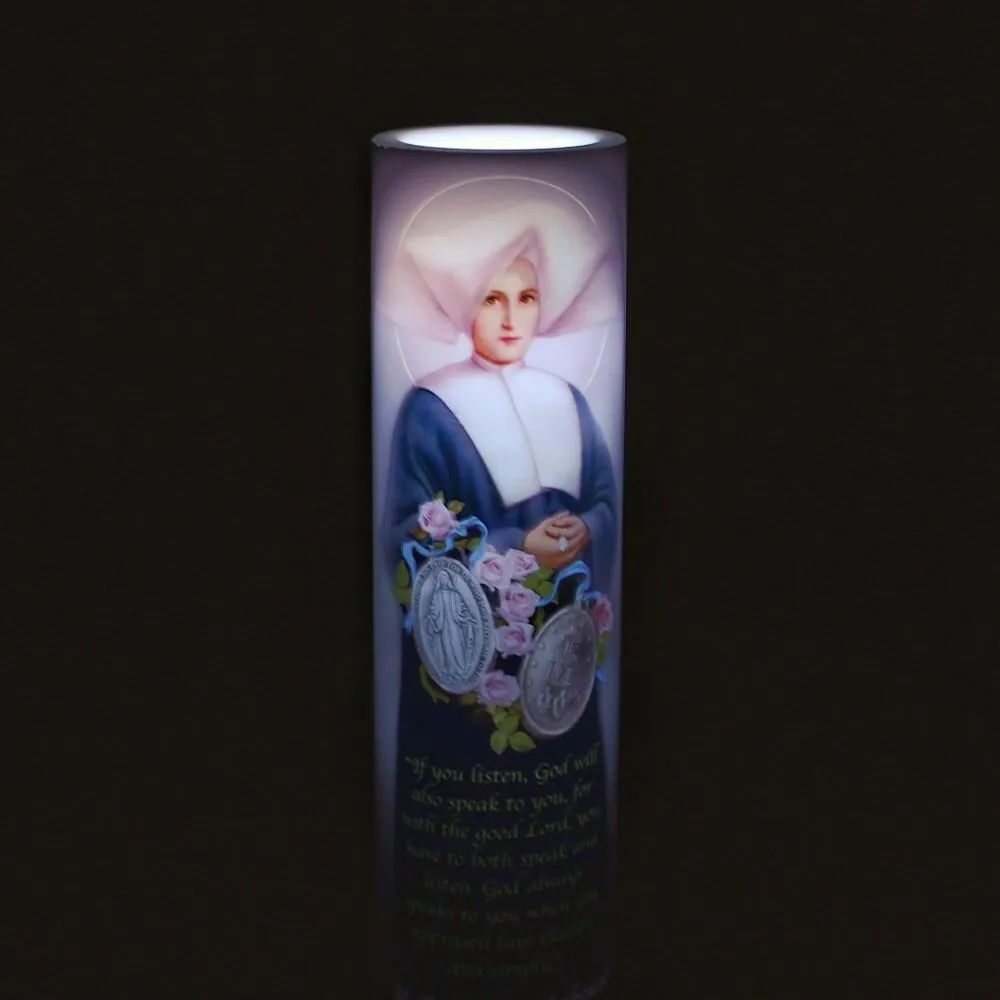St.Catherine of Labouré LED Candle with Timer
