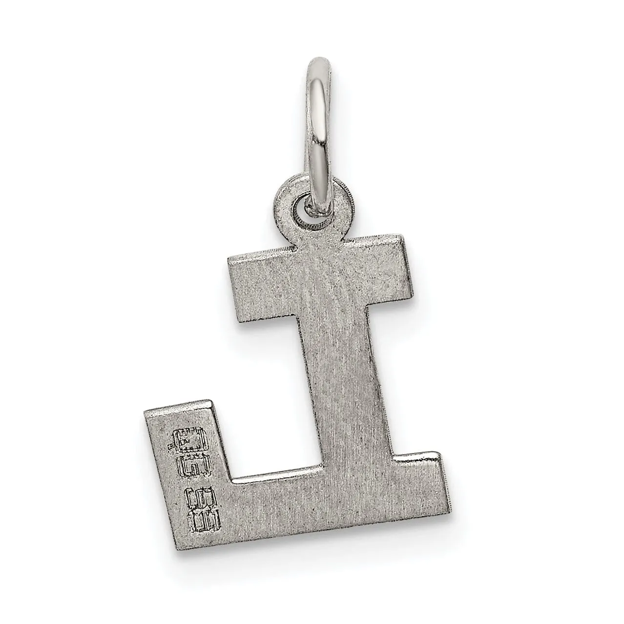 Sterling Silver Small Block Initial L Charm