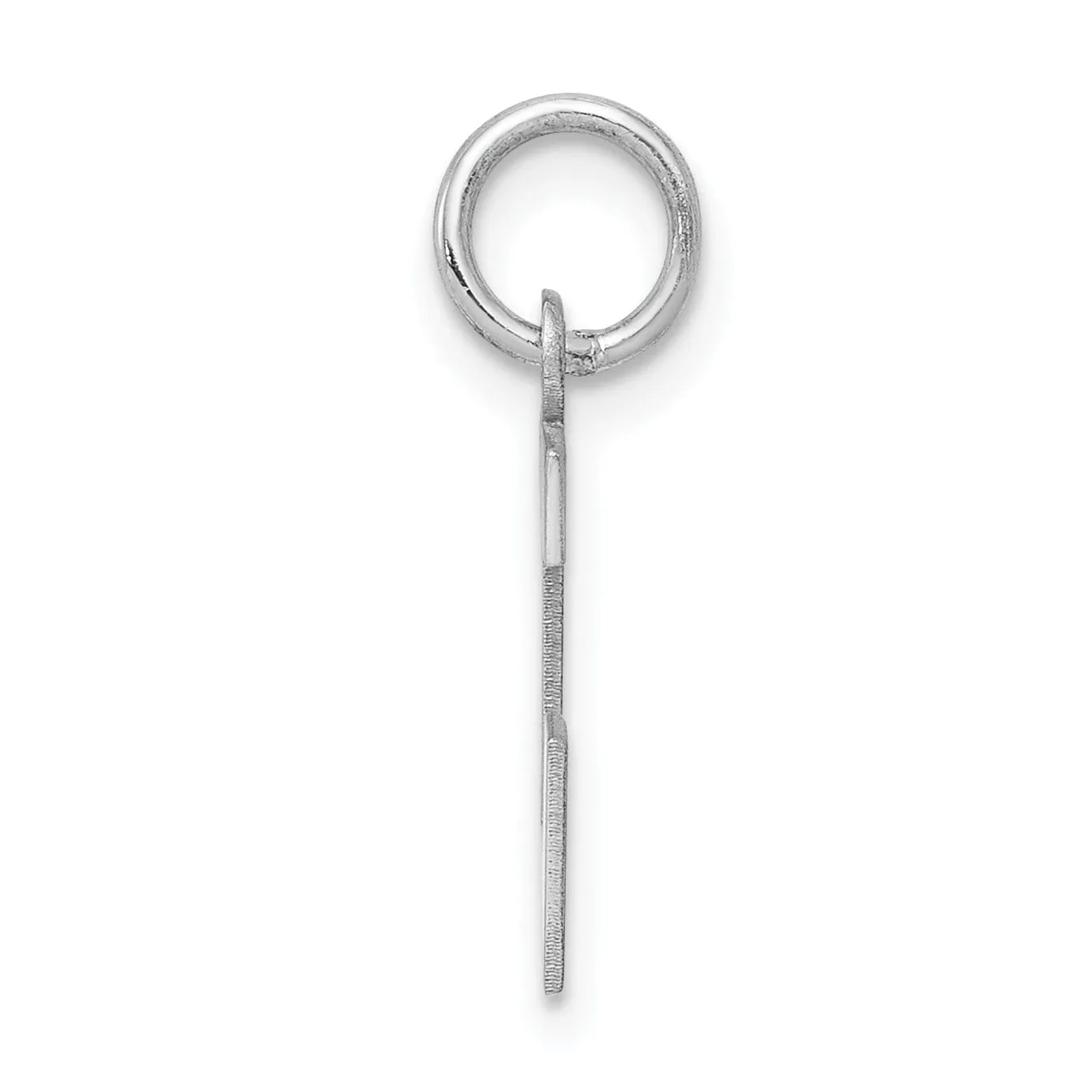 Sterling Silver Small Block Initial L Charm
