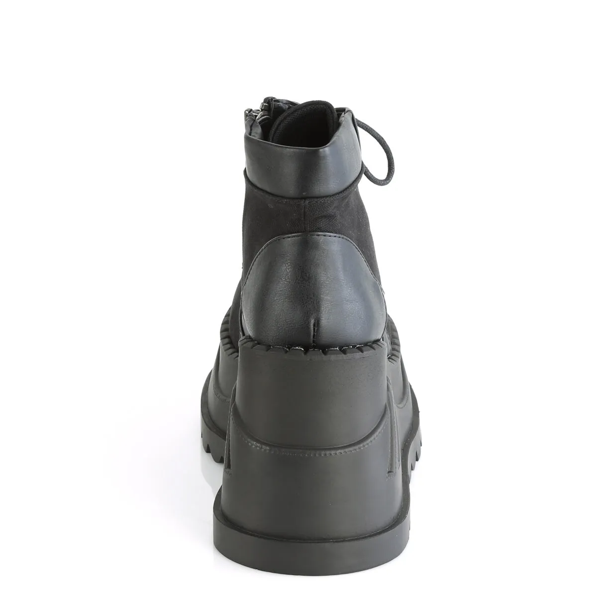 STOMP-10-1  Black Canvas-Vegan Leather