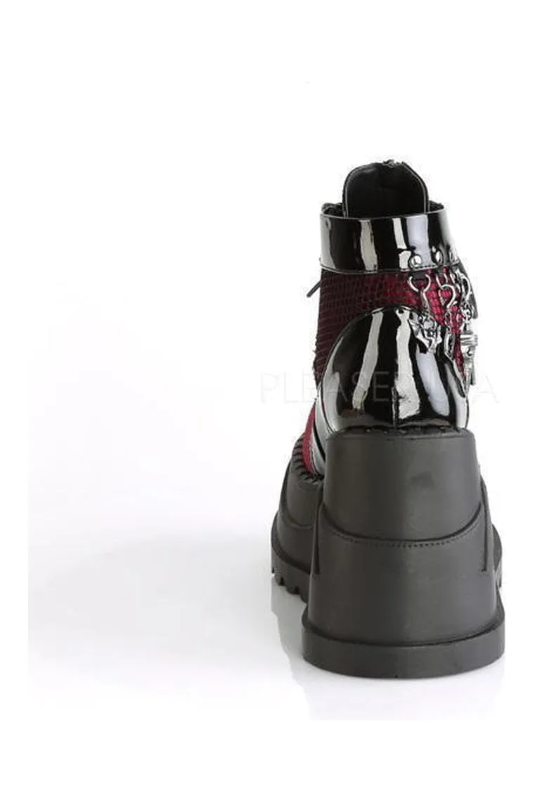 STOMP-18 Demonia Platform Boot | Black Faux Leather