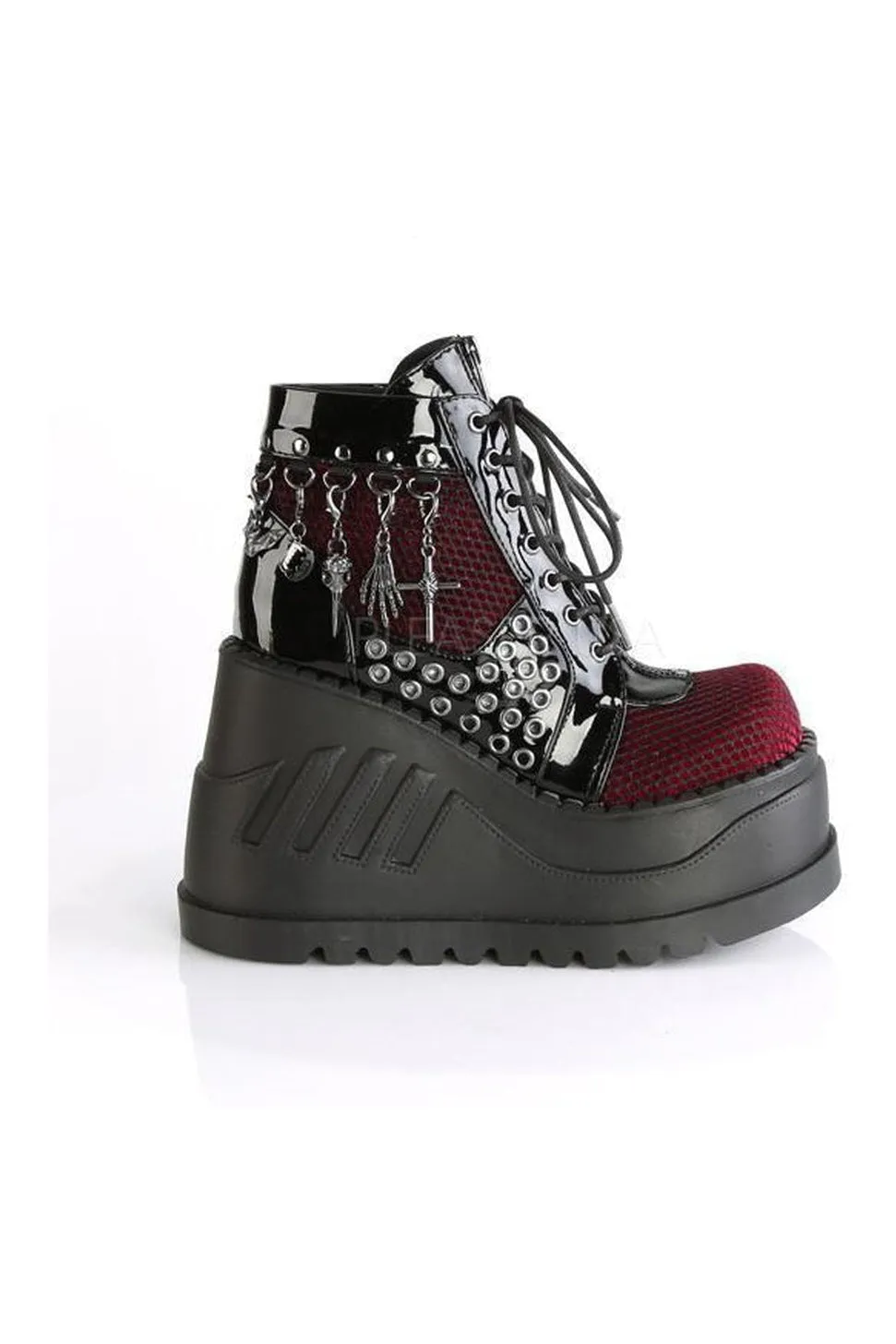 STOMP-18 Demonia Platform Boot | Black Faux Leather