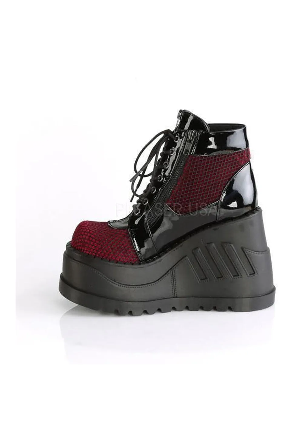 STOMP-18 Demonia Platform Boot | Black Faux Leather