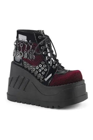 STOMP-18 Demonia Platform Boot | Black Faux Leather