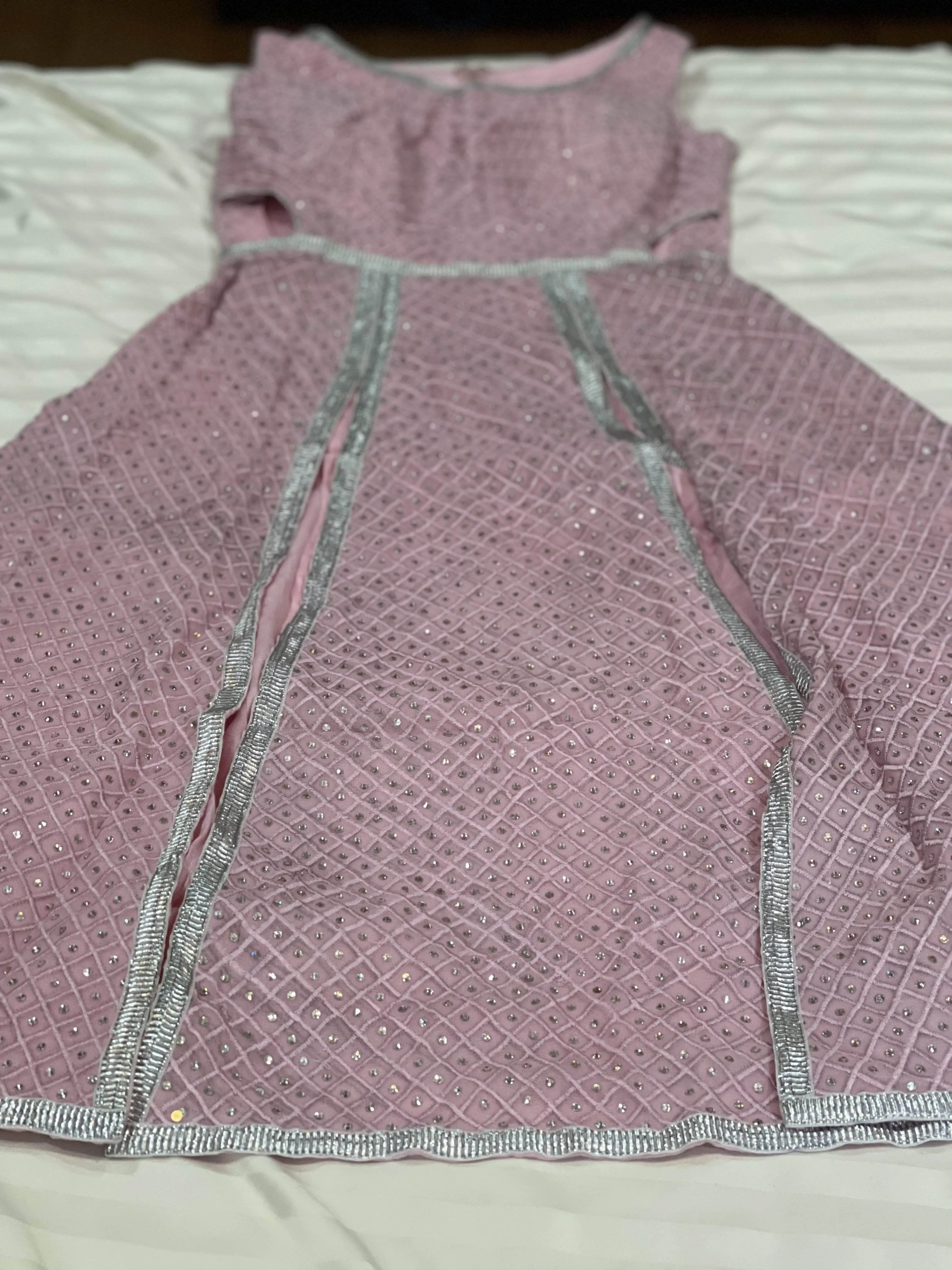 Stylish Pink Indo-western Georgette Gown