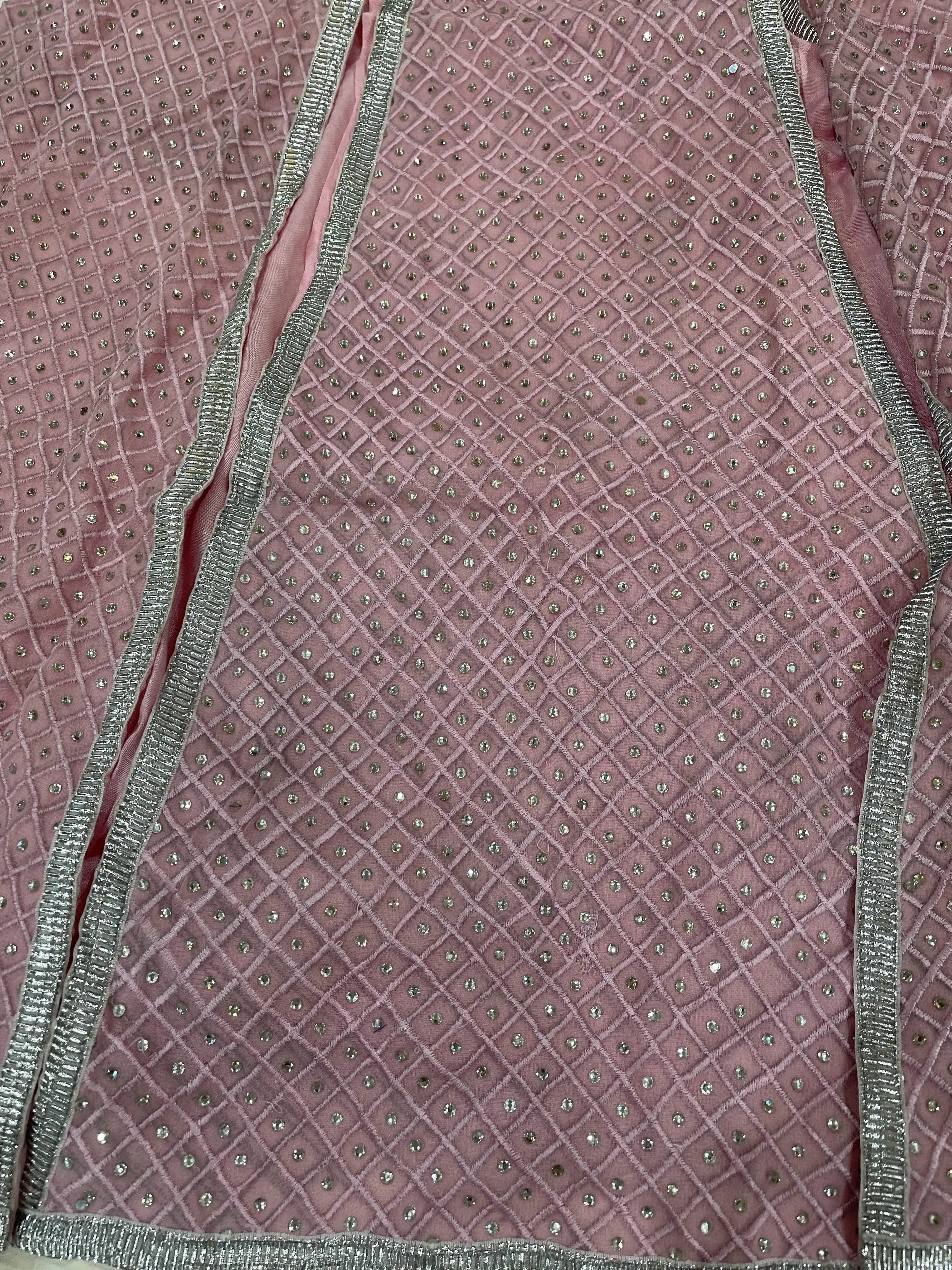 Stylish Pink Indo-western Georgette Gown