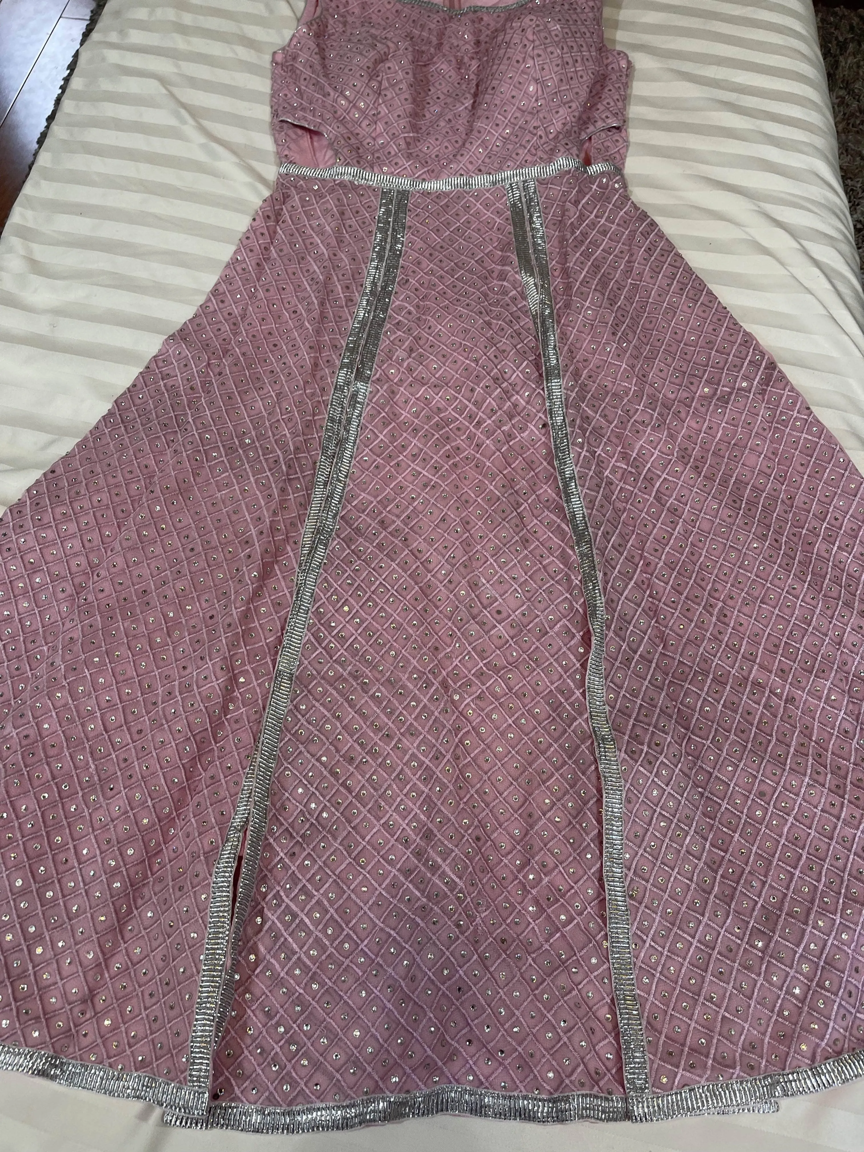 Stylish Pink Indo-western Georgette Gown