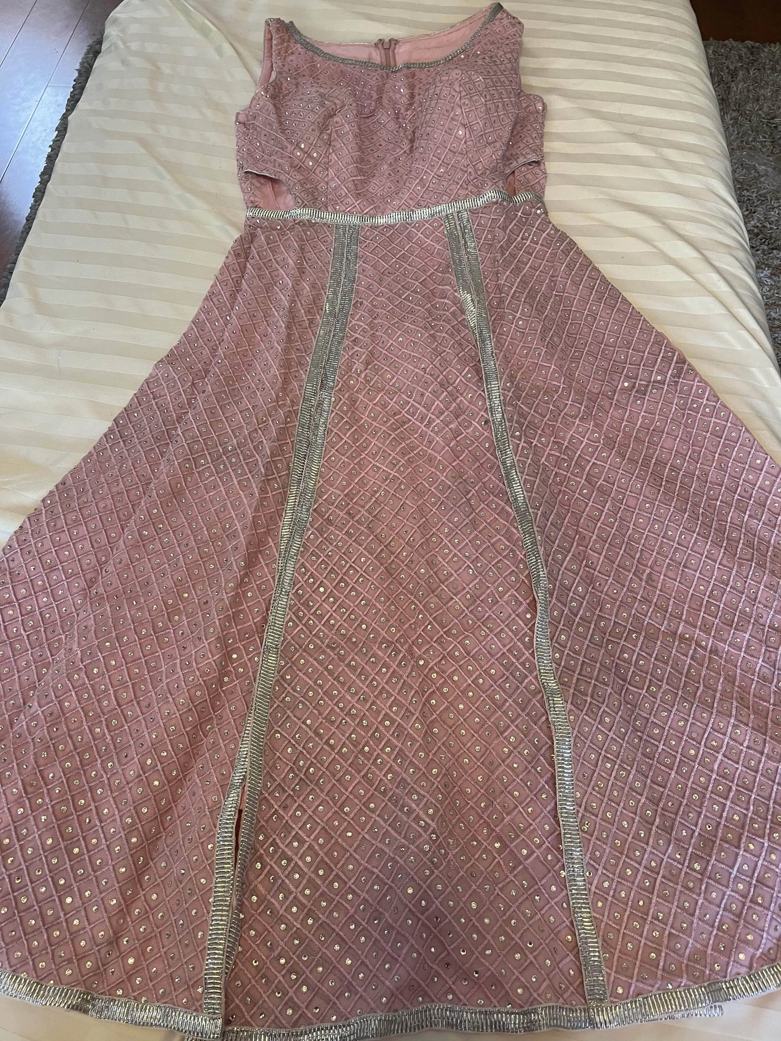 Stylish Pink Indo-western Georgette Gown