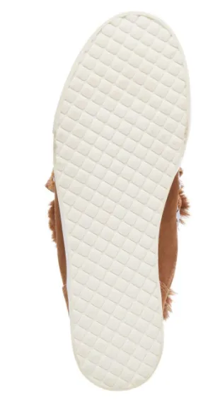 Suede Faux Fur Lined Wedge Lace Up Sneaker