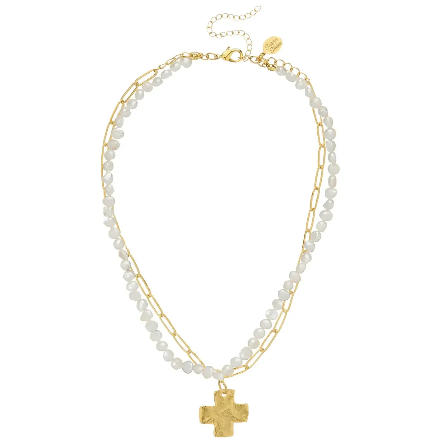 Susan Shaw | Cross Piper Paperclip Necklace