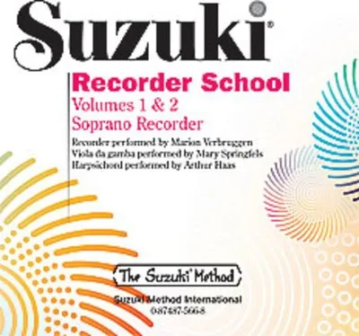 SUZUKI SOPRANO RECORDER BK 1 AND 2 CD