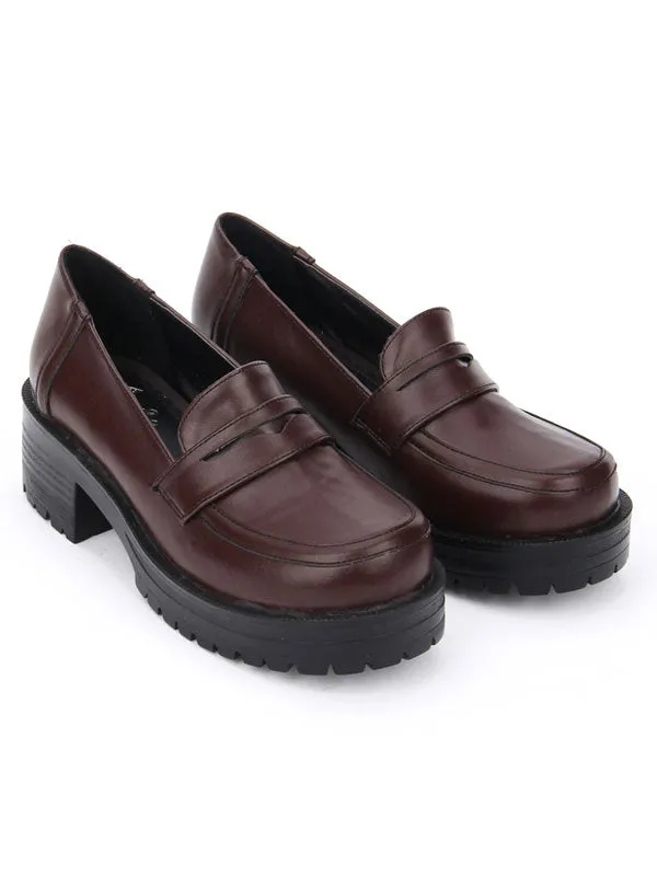 Sweet Lolita Shoes Deep Brown Platform Chunky Heel Lolita Pumps