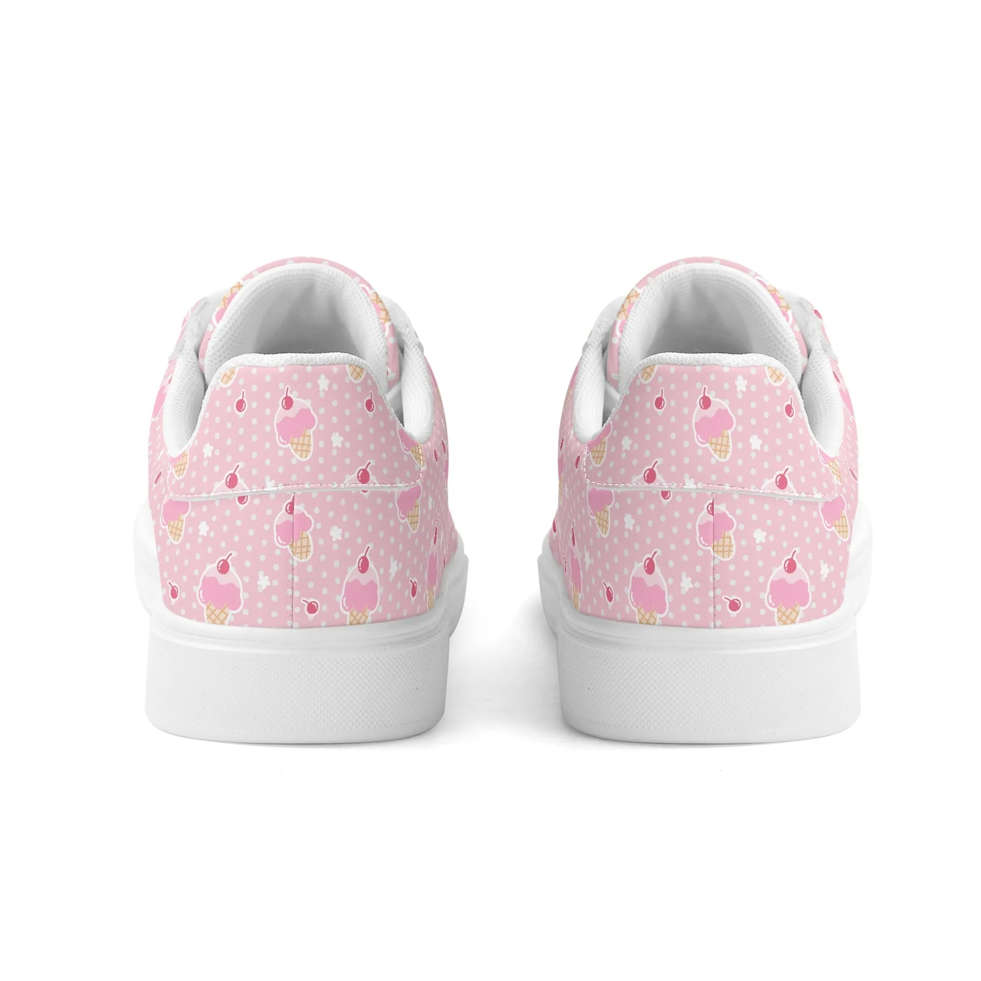 Sweet Scoop Unisex Low Top Leather Kicks