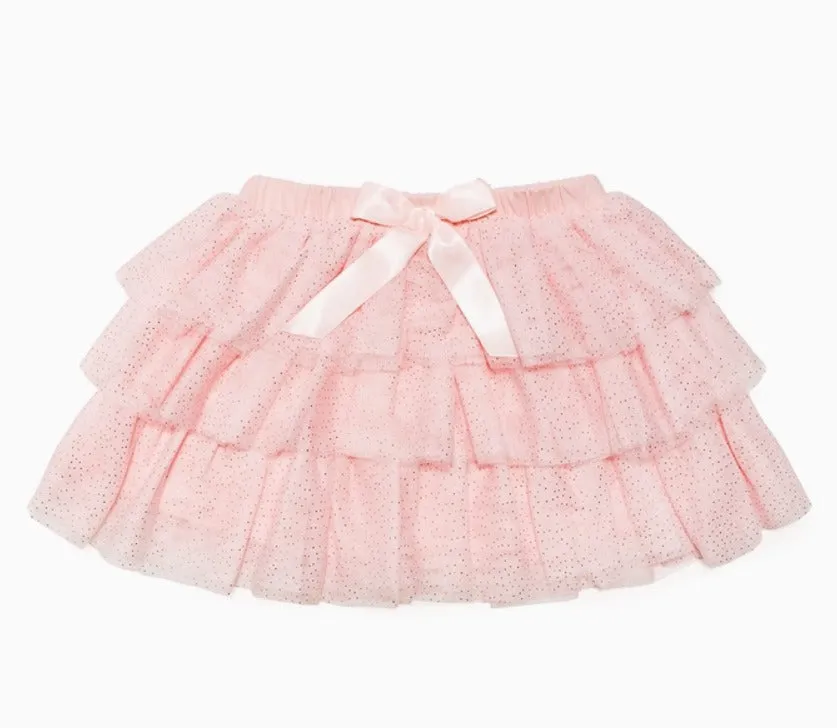 Sweet Wink - Ballet Bow Tiered Tutu - Kids Dress Up Skirt - Coquette