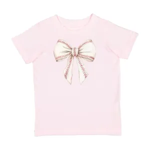 Sweet Wink Baseball Bow Short Sleeve T-Shirt - Ballet