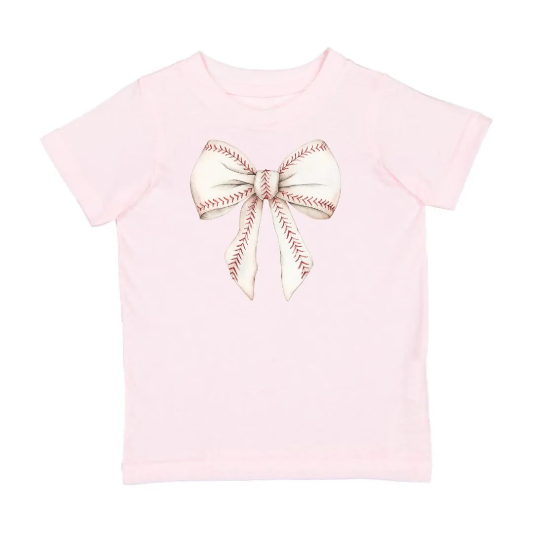 Sweet Wink Baseball Bow Short Sleeve T-Shirt - Ballet