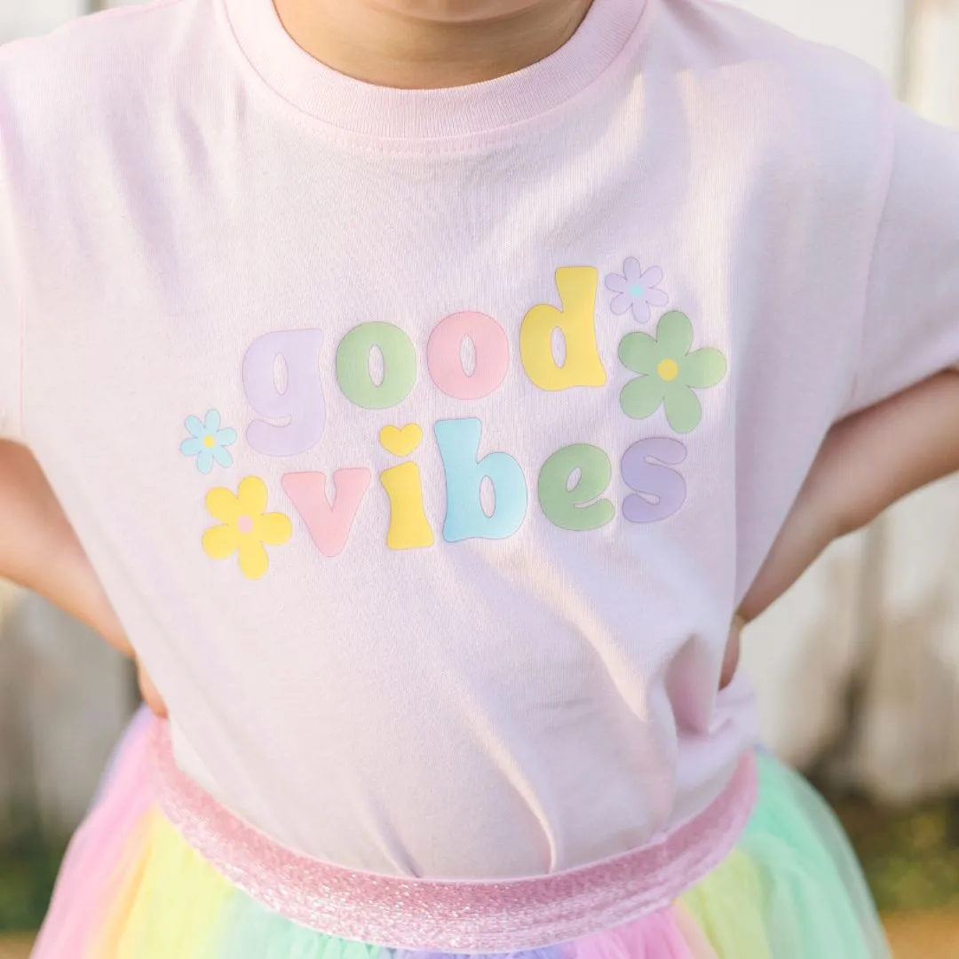 Sweet Wink Good Vibes S/S Ballet Pink Tee
