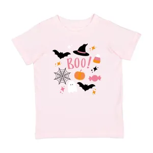 Sweet Wink Halloween Doodle S/S Ballet Pink Tee