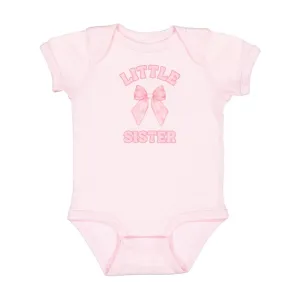 Sweet Wink Little Sister Bow Short Sleeve Bodysuit - Ballet