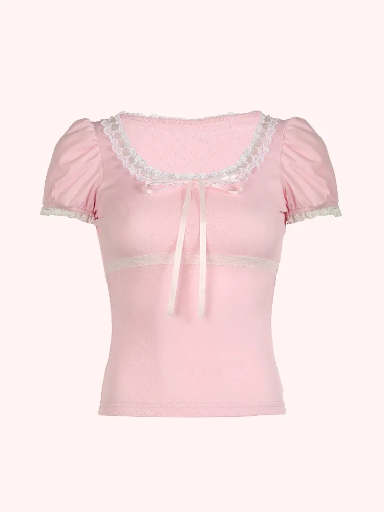 Sweetheart Puff Sleeve Tee