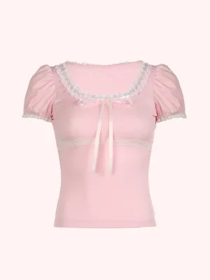Sweetheart Puff Sleeve Tee