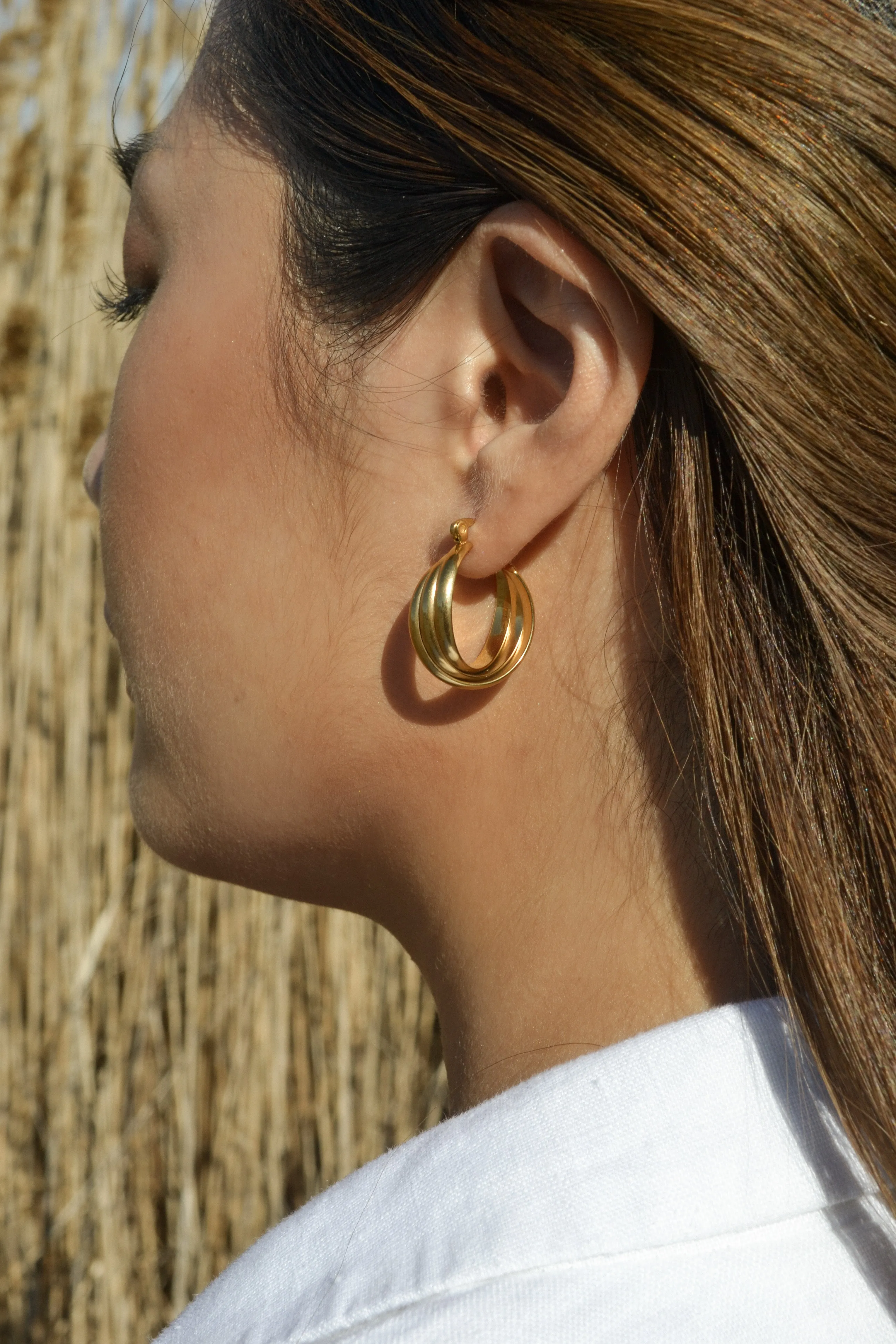 Swirl Hoop Earrings