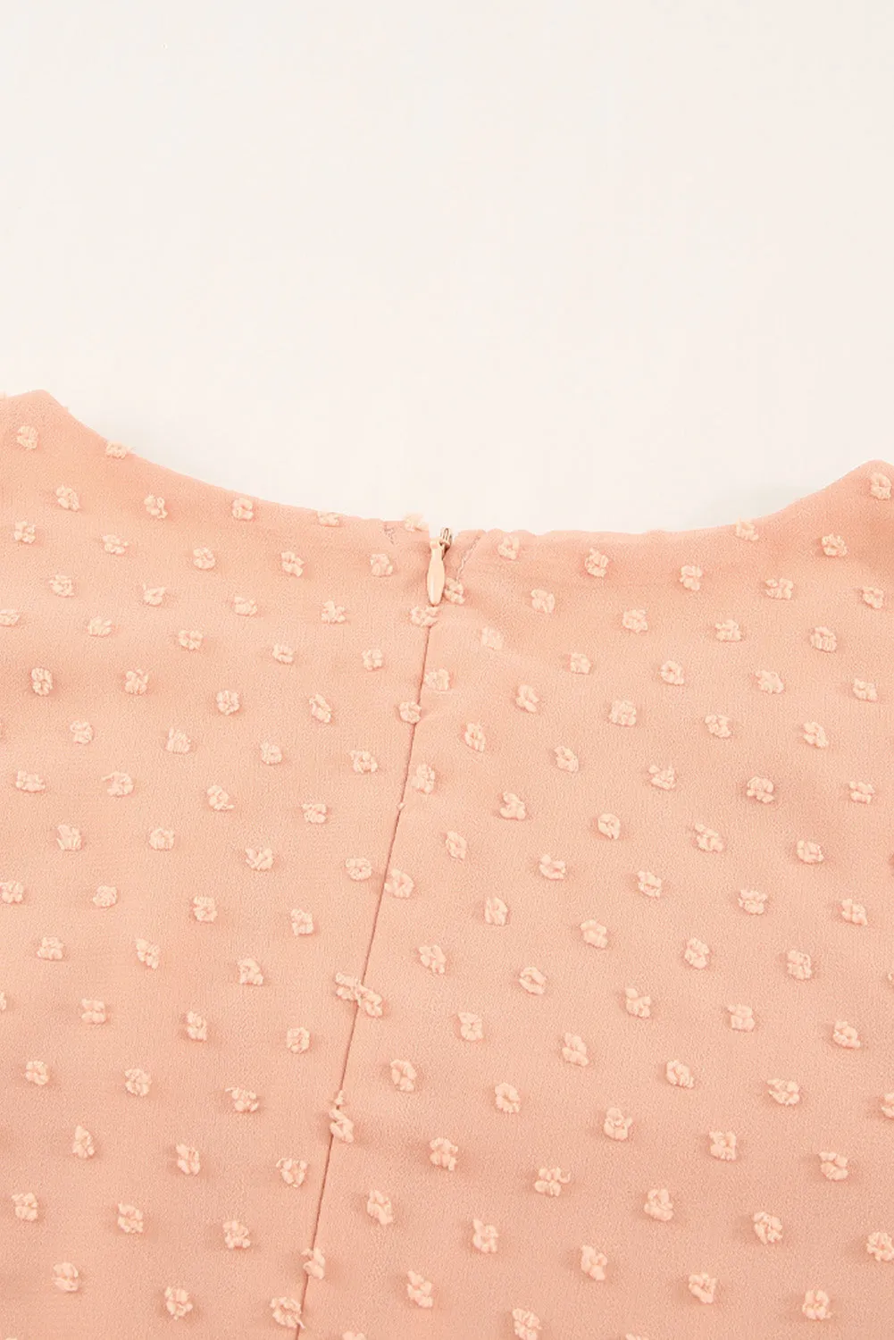 Swiss Dot Ruffled Bell Sleeve High Waist Mini Dress