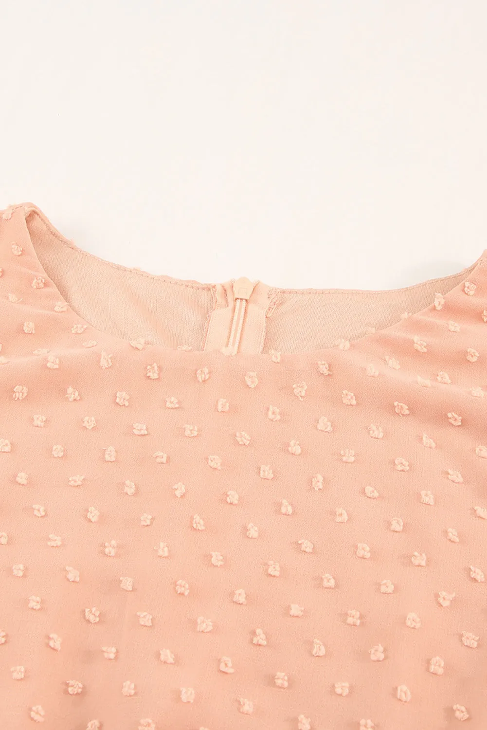 Swiss Dot Ruffled Bell Sleeve High Waist Mini Dress