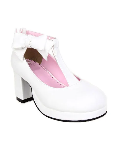 T-Strap Lolita Shoes with Bow Decor