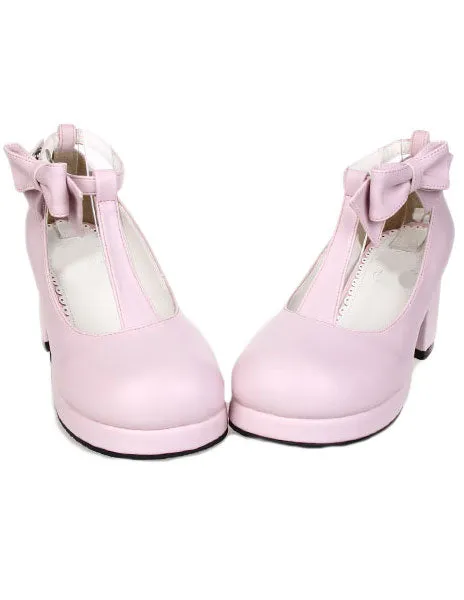 T-Strap Lolita Shoes with Bow Decor