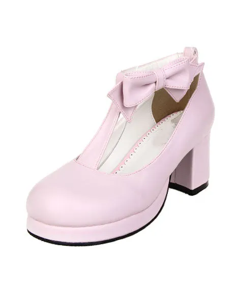 T-Strap Lolita Shoes with Bow Decor