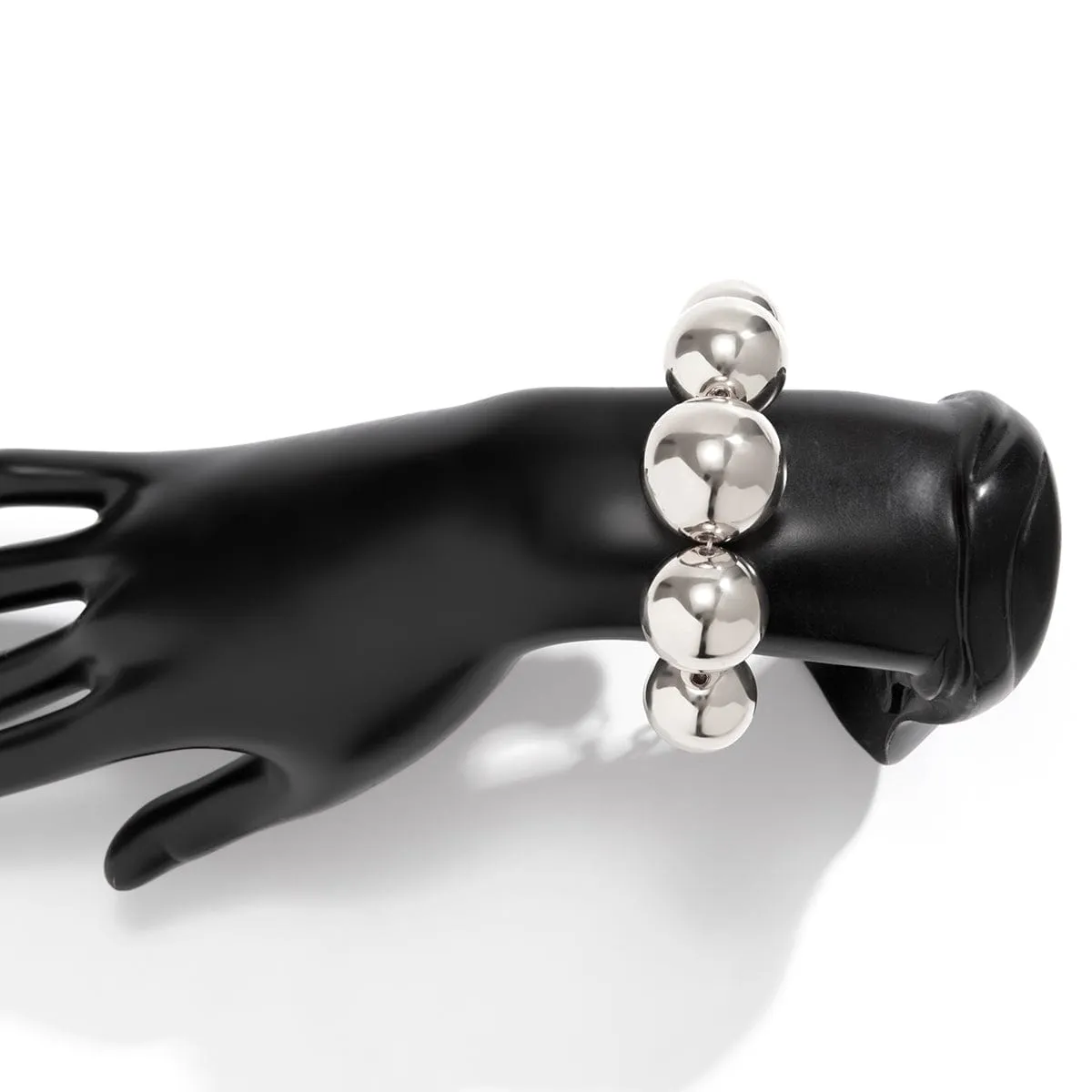 Temperament Chunky Gold Silver Tone Ball Chain Bracelet