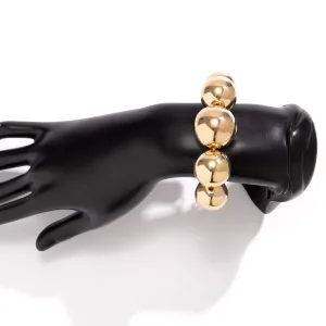 Temperament Chunky Gold Silver Tone Ball Chain Bracelet