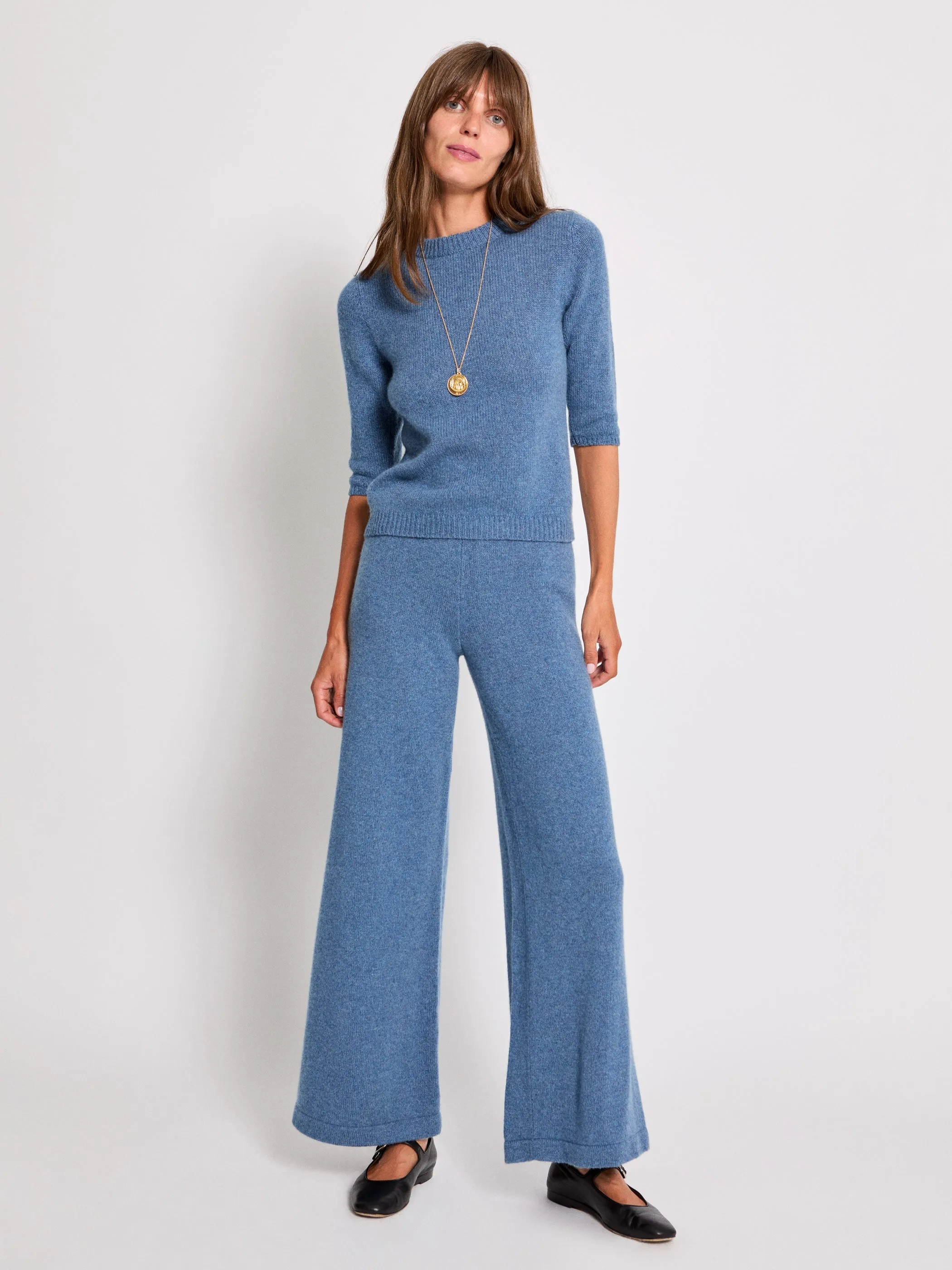 The Ella Elbow Sleeve Sweater in Cashmere